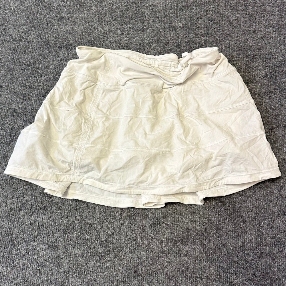 Lululemon Pace Rival Skirt Womens Size 4 White Athletic Tennis Golf Skort